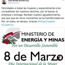 El Ministro les desea Feliz 8 de Marzo El Ministro les desea Feliz 8 de Marzo