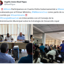 Participamos en cuarta visita gubernamental a Baracoa encabezada por el primer Ministro Manuel Marrero Participamos en cuarta visita gubernamental a Baracoa encabezada por el primer Ministro Manuel Marrero