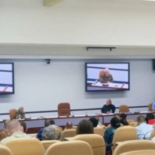 Durante el balance del Ministerio de Energía y Minas. Foto: Cubadebate.