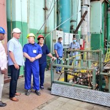 Díaz-Canel visita en estos momentos la Central Termoléctrica Máximo Gómez, en el Mariel Díaz-Canel visita en estos momentos la Central Termoléctrica Máximo Gómez, en el Mariel