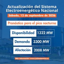 Situación actual del Sistema Eléctrico Nacional (SEN)- 12 de Septiembre de 2026 Situación actual del Sistema Eléctrico Nacional (SEN)- 12 de Septiembre de 2026