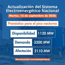 Situación actual del Sistema Eléctrico Nacional (SEN)- 15 de Septiembre de 2026 Situación actual del Sistema Eléctrico Nacional (SEN)- 15 de Septiembre de 2026