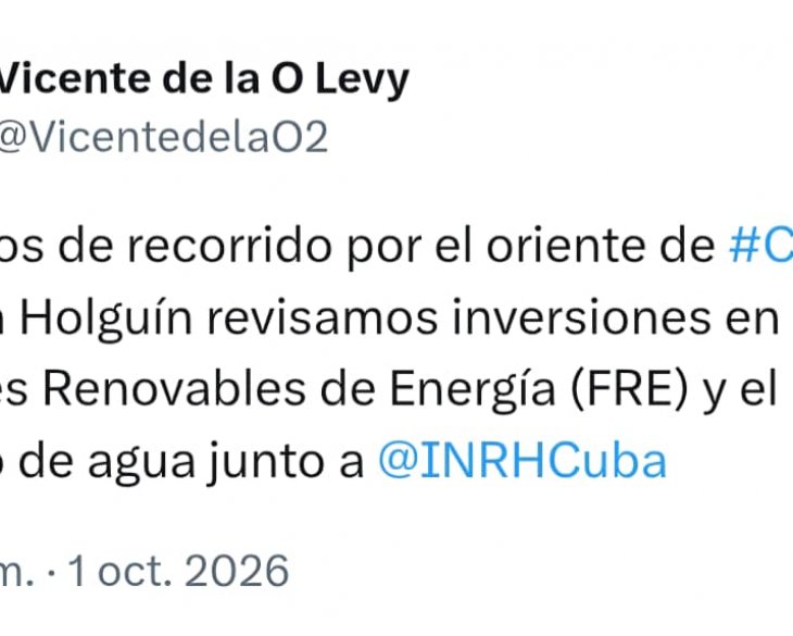 Recorrido de nuestro ministro Vicente de la O Levy por el oriente de Cuba 