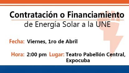 Conferencia sobre la Contratación Fotovoltaica a la Unión Eléctrica